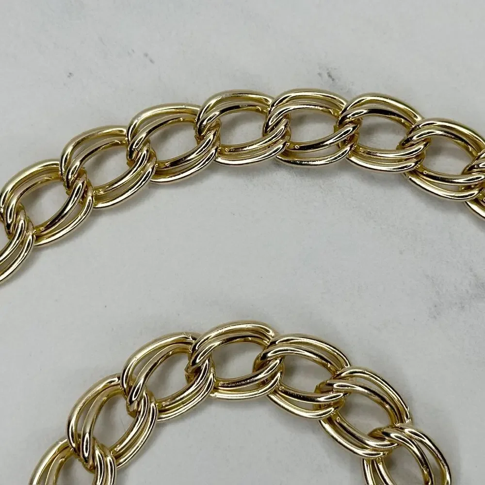 Gold Tone Double Link Chain Belt Small/Medium (S/M) ✨